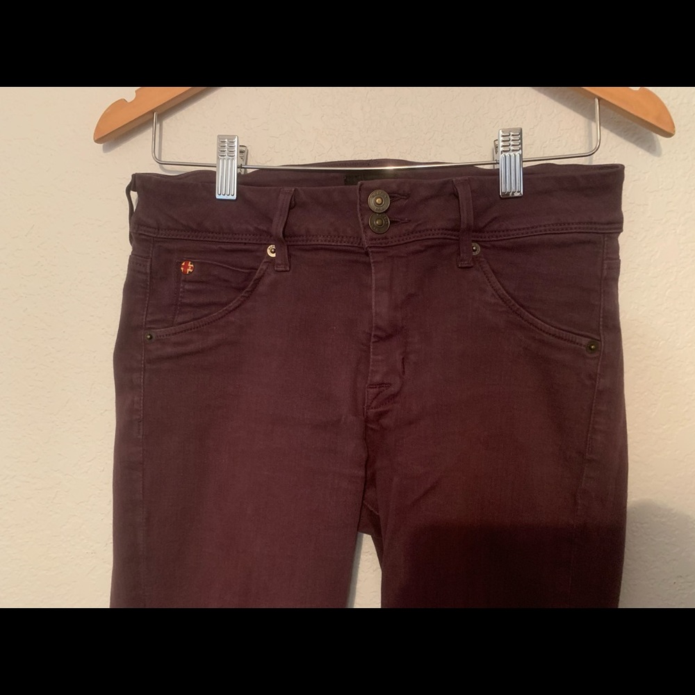 Purple Hudson Collin mid rise skinny jean